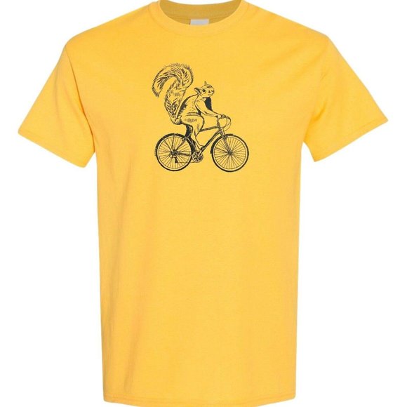 Bike Riding Squirrel Tee Squirrel Riding T-Shirt - Picture 8 of 10